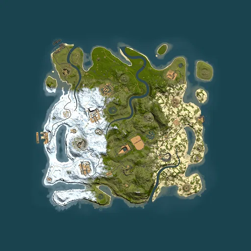 Rust map seed 1325436827, 3500x3500m top-down preview