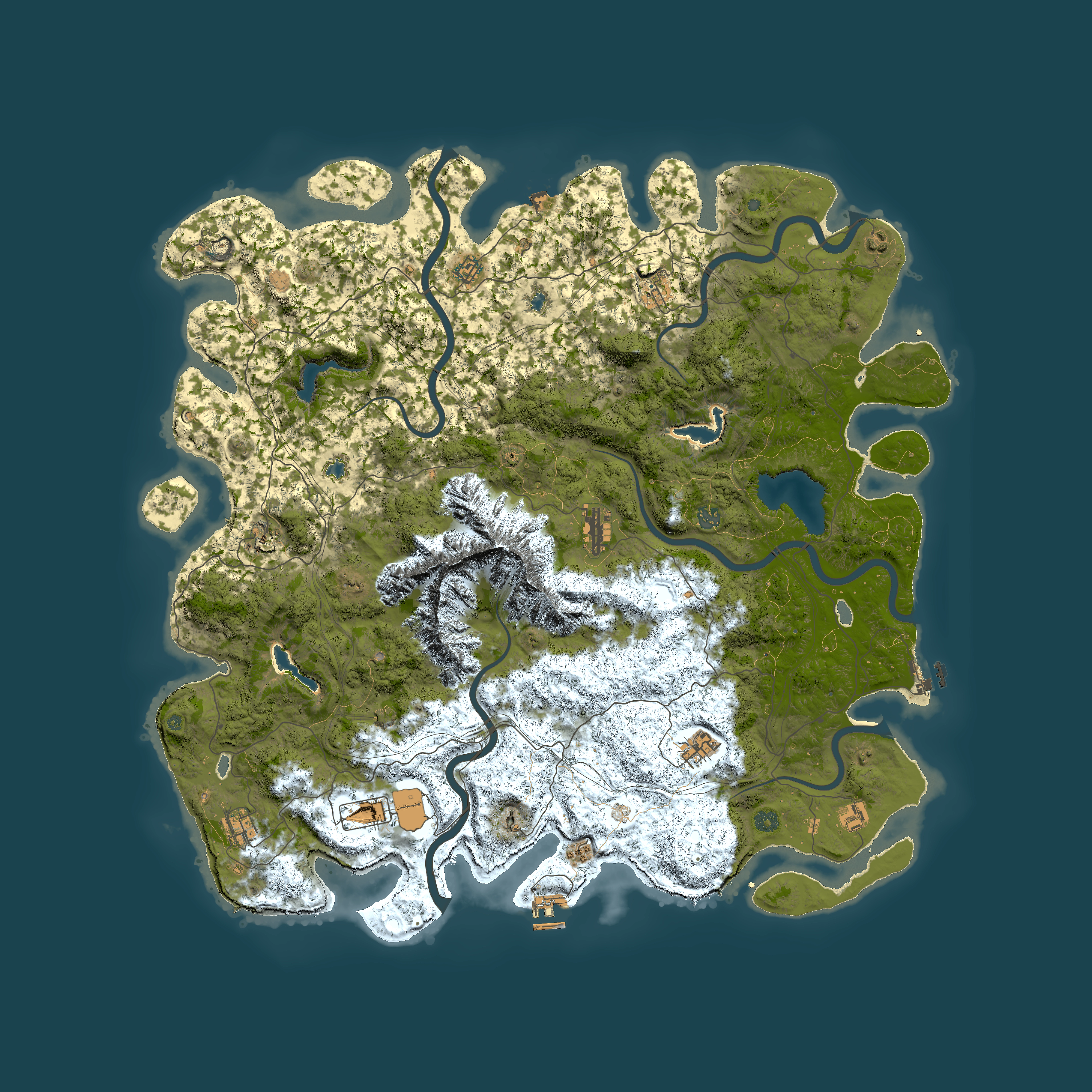 Full top-down render of Rust map seed 448742788, 5500x5500m