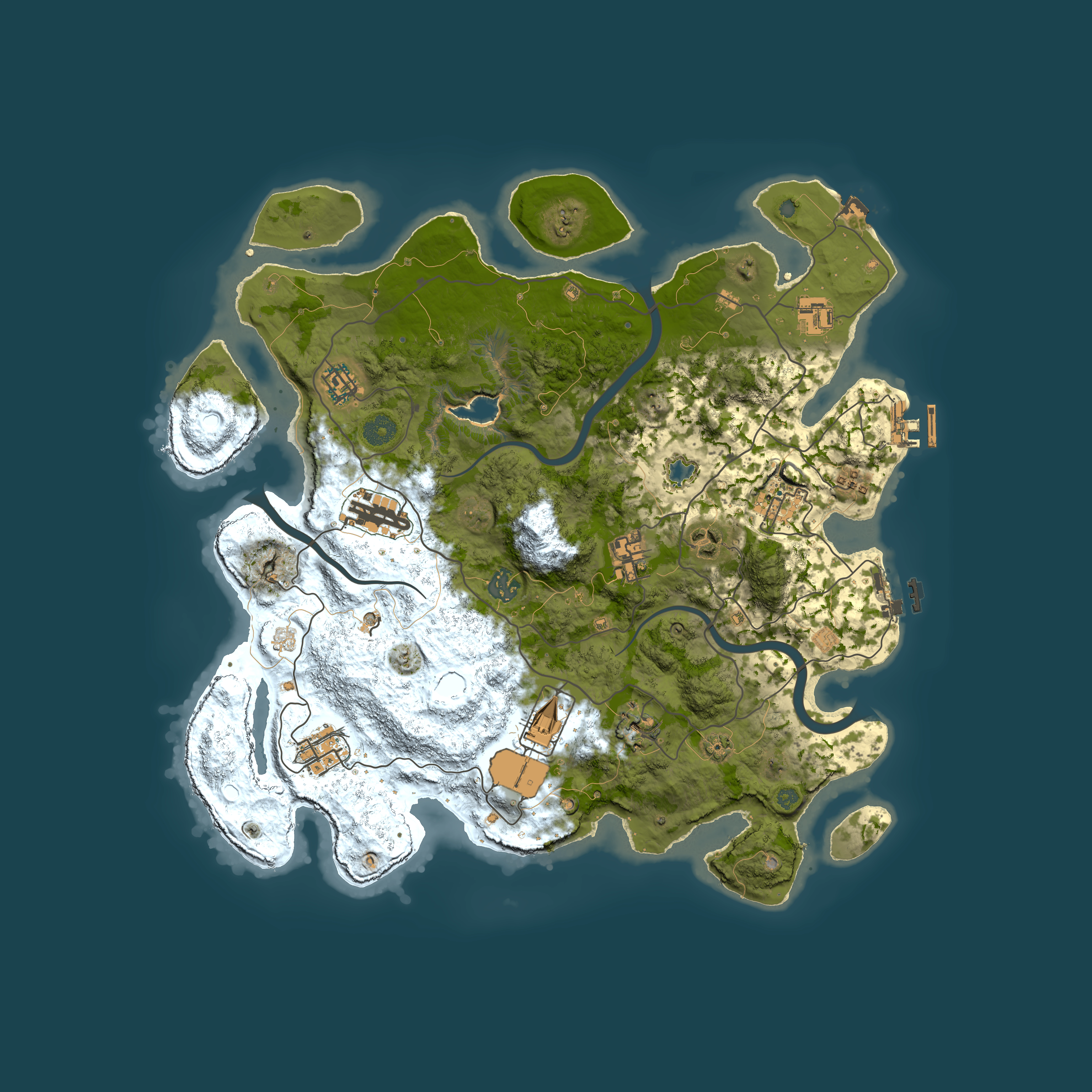 Full top-down render of Rust map seed 185675278, 4000x4000m