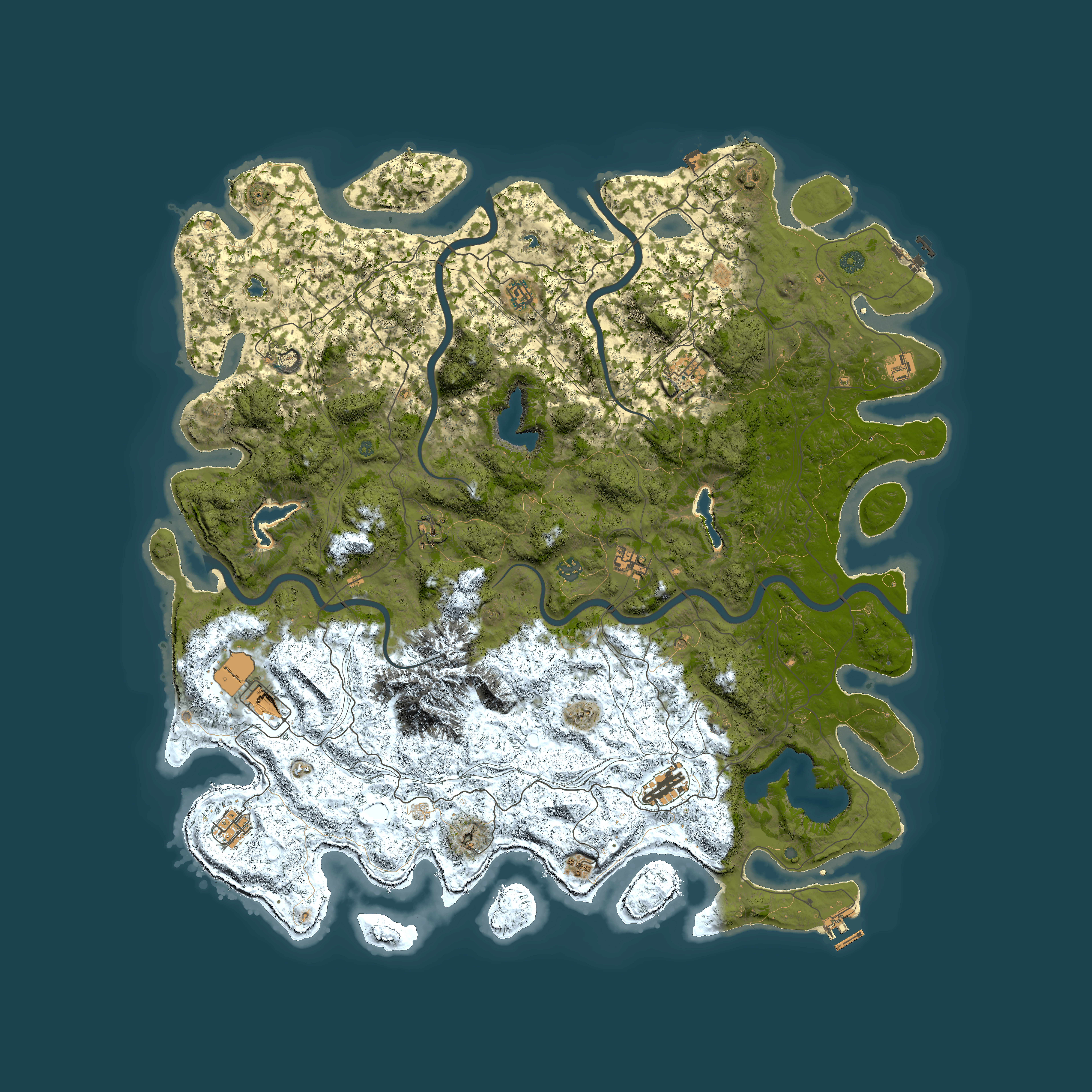 Full top-down render of Rust map seed 1277636006, 5500x5500m