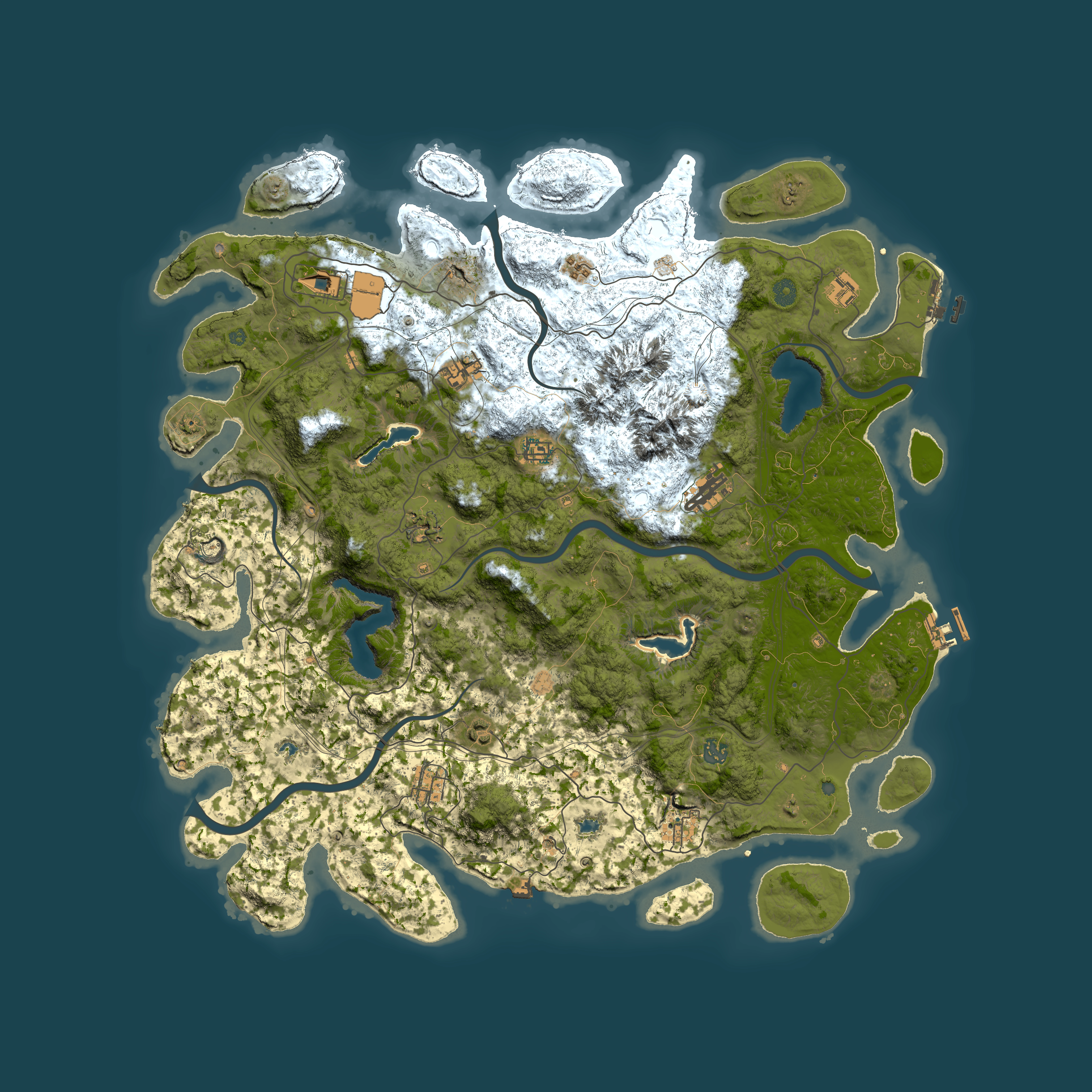 Full top-down render of Rust map seed 1668165405, 5000x5000m