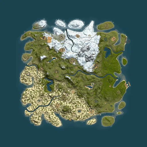 Rust map seed 1668165405, 5000x5000m top-down preview