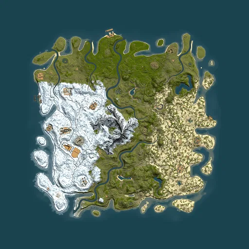 Rust map seed 1287702803, 5500x5500m top-down preview