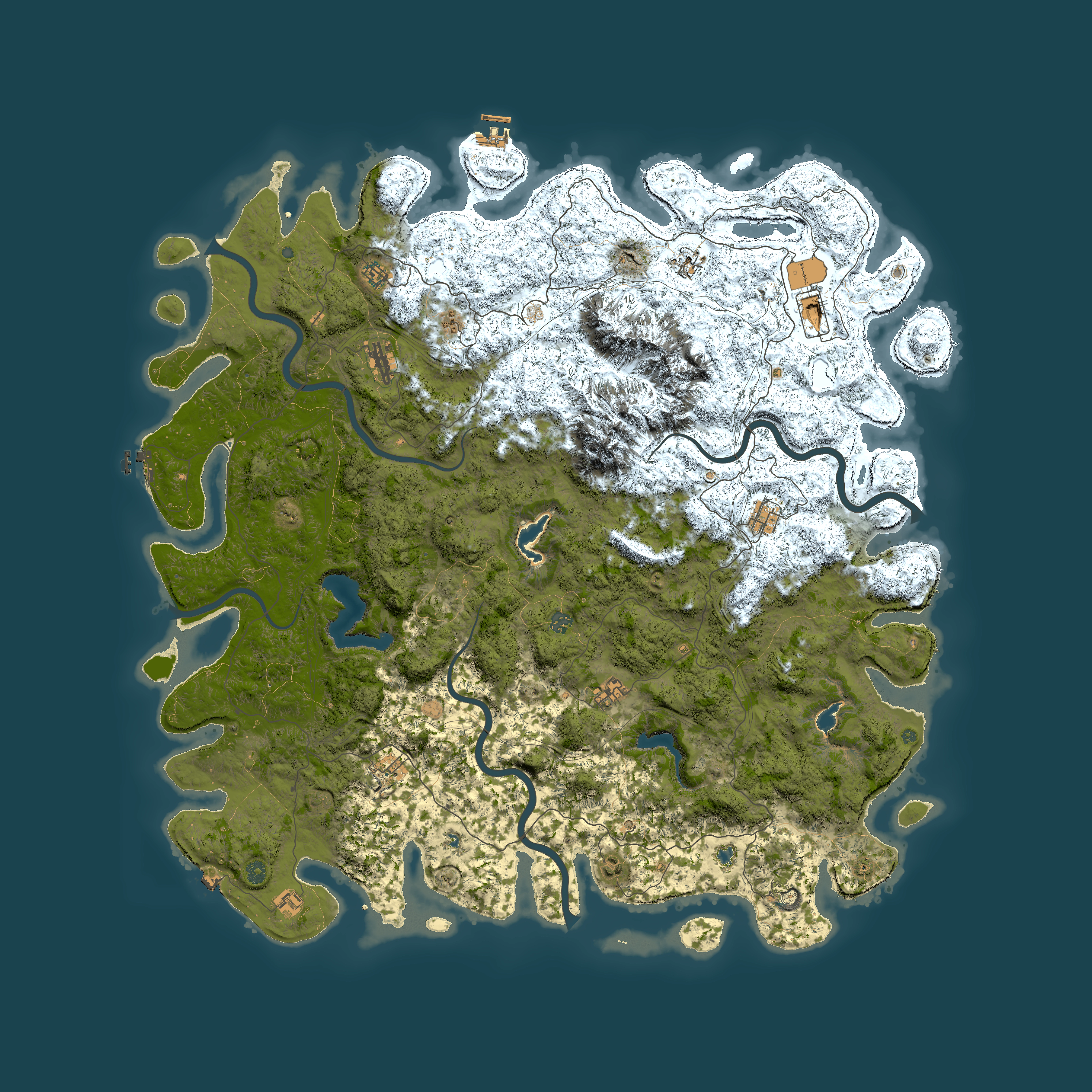 Full top-down render of Rust map seed 550533155, 6000x6000m
