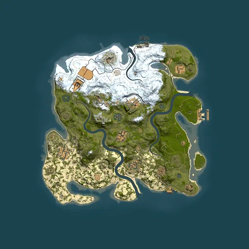 Rust map seed 1104383106, 3500x3500m top-down preview
