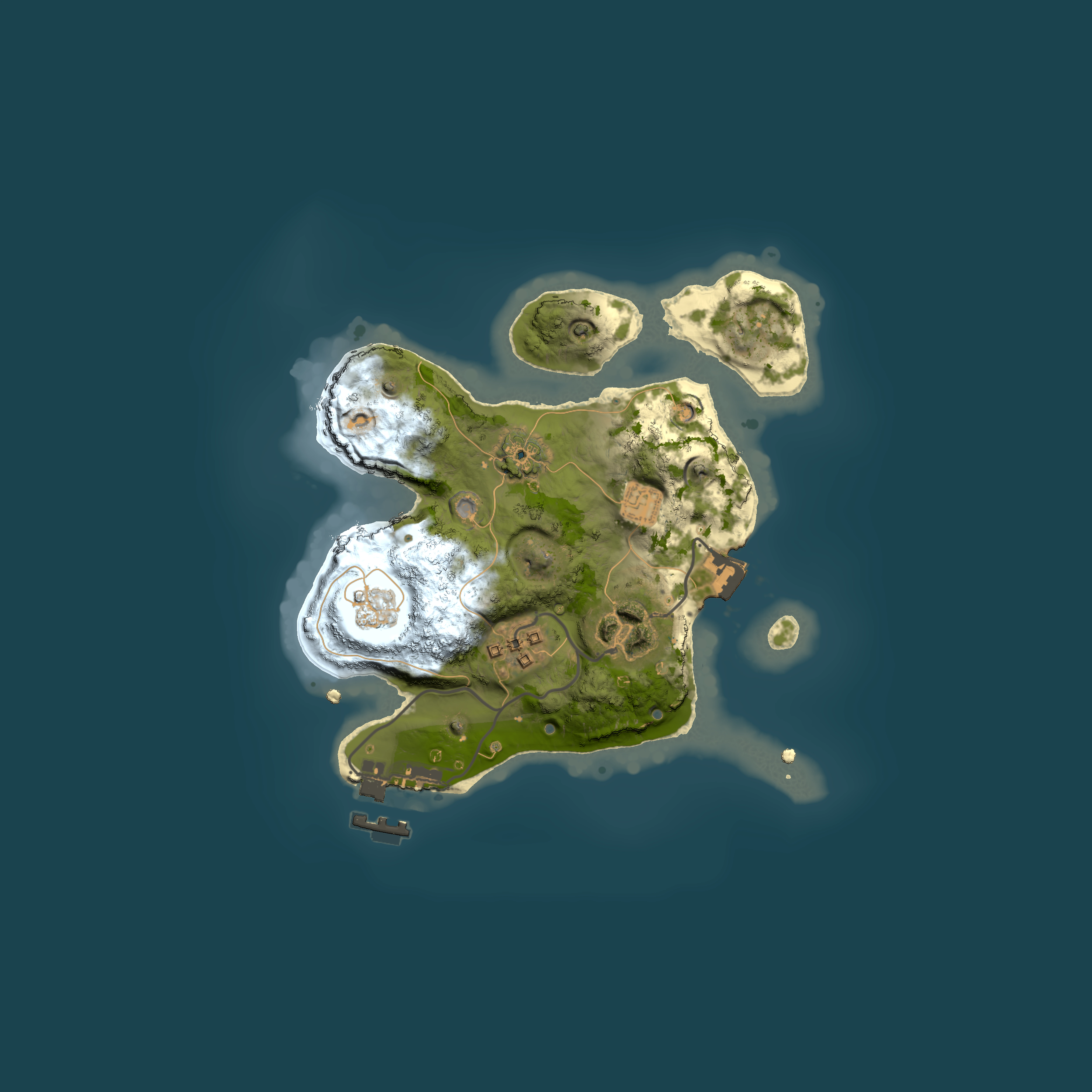 Full top-down render of Rust map seed 1381280744, 2000x2000m
