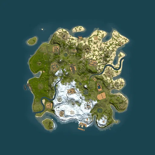 Rust map seed 1141024908, 3500x3500m top-down preview