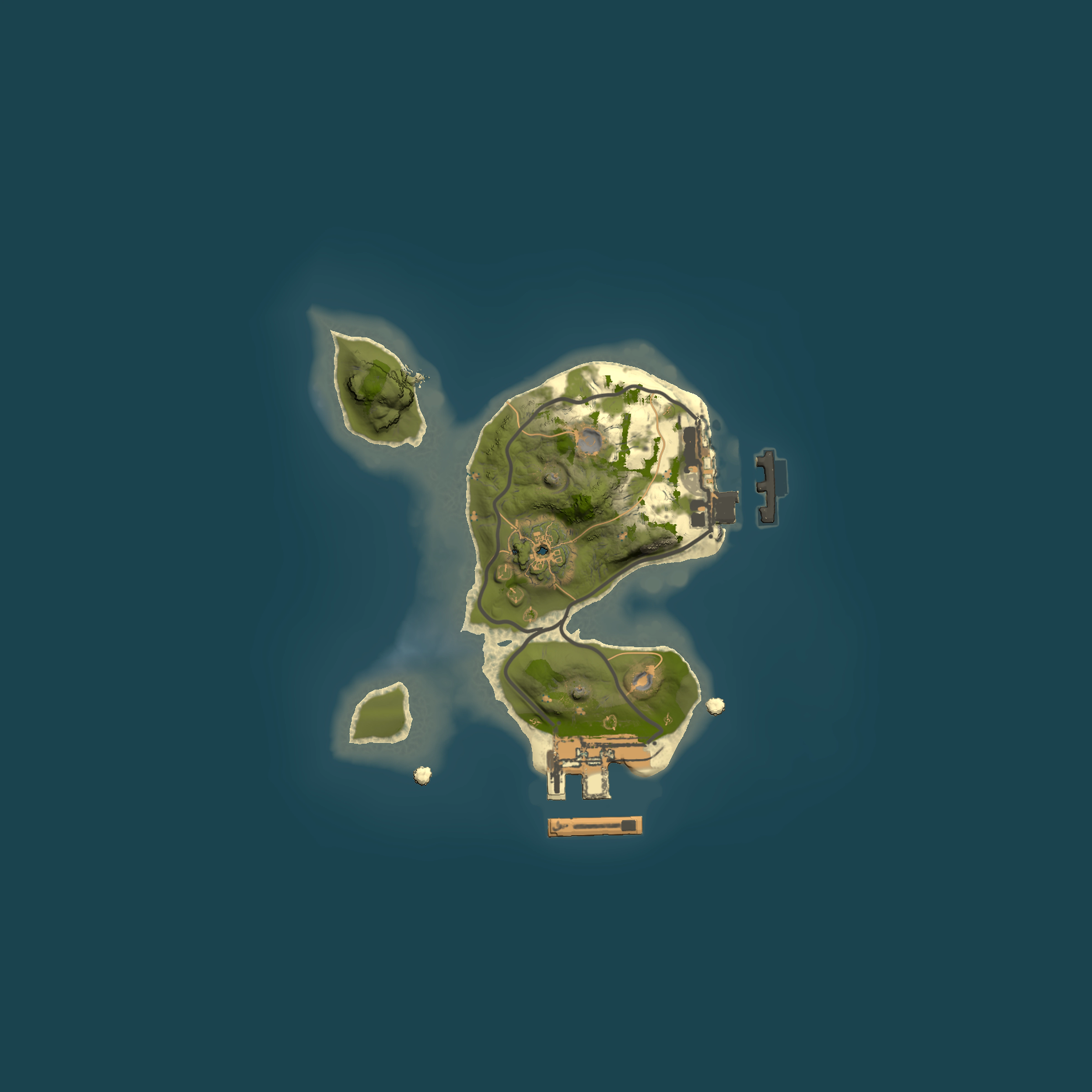 Full top-down render of Rust map seed 1112886739, 1500x1500m