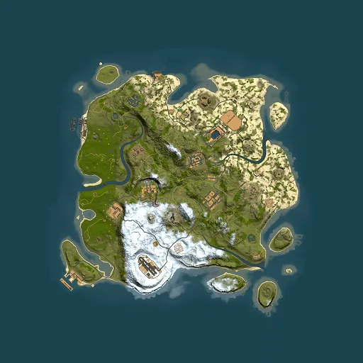 Rust map seed 2136038002, 3500x3500m top-down preview