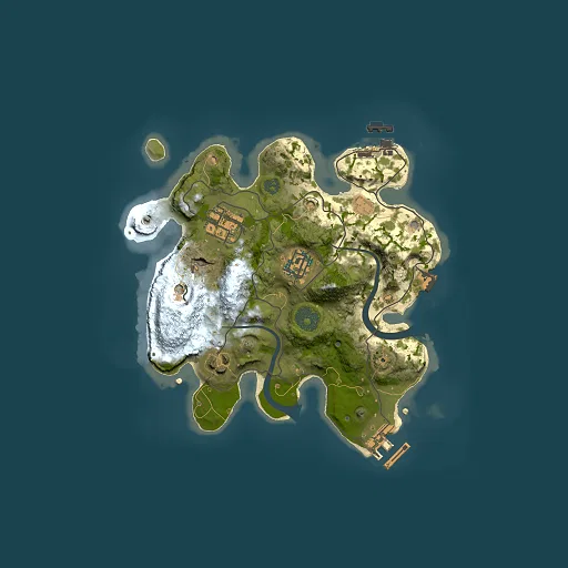 Rust map seed 381791889, 2500x2500m top-down preview