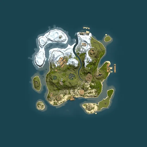 Rust map seed 1439486970, 2500x2500m top-down preview