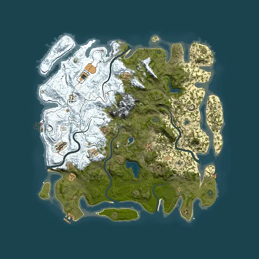 Rust map seed 1451533920, 5000x5000m top-down preview