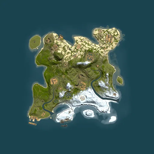 Rust map seed 47054558, 3000x3000m top-down preview