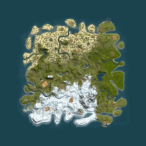 Rust map seed 593095062, 5000x5000m top-down preview
