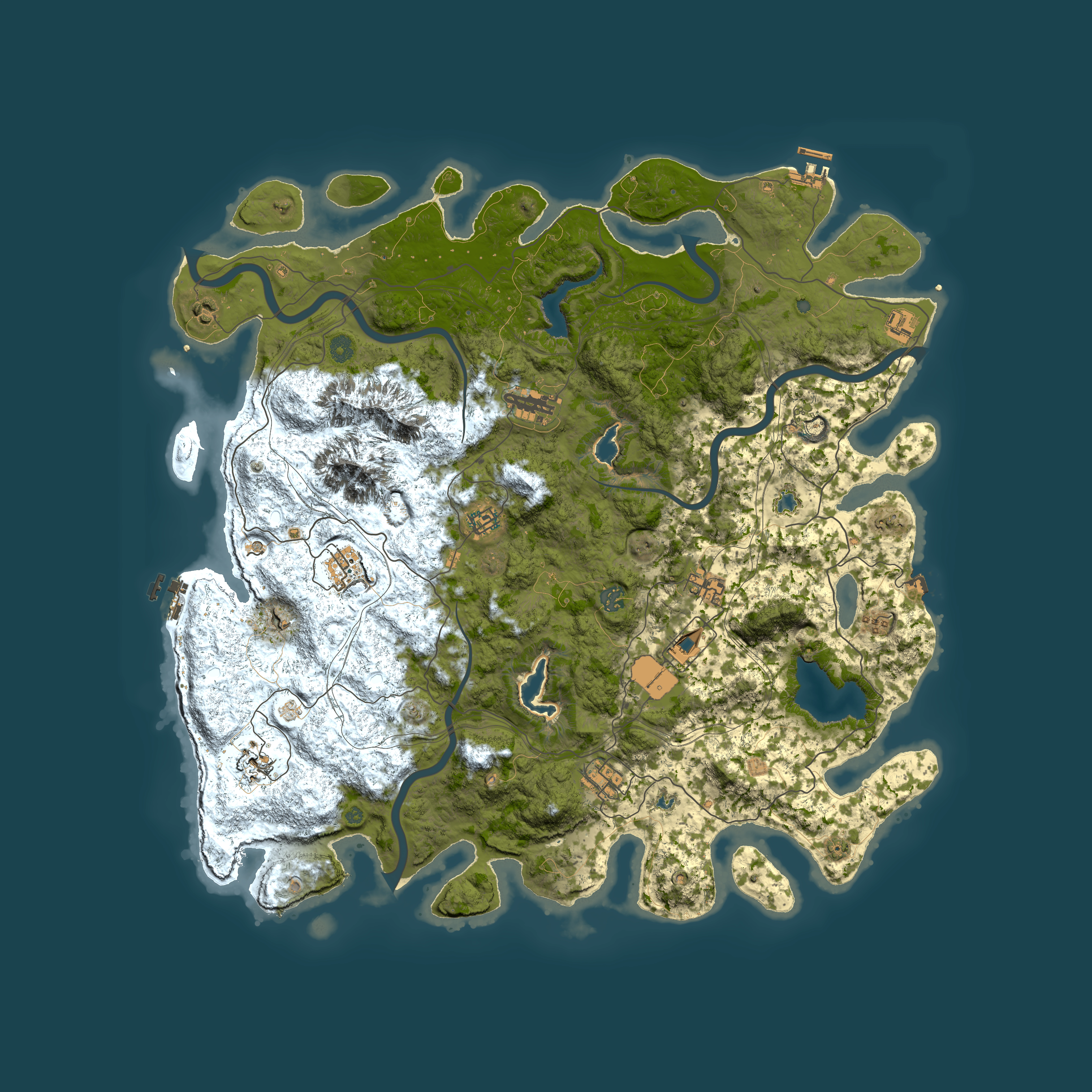 Full top-down render of Rust map seed 901514269, 5000x5000m