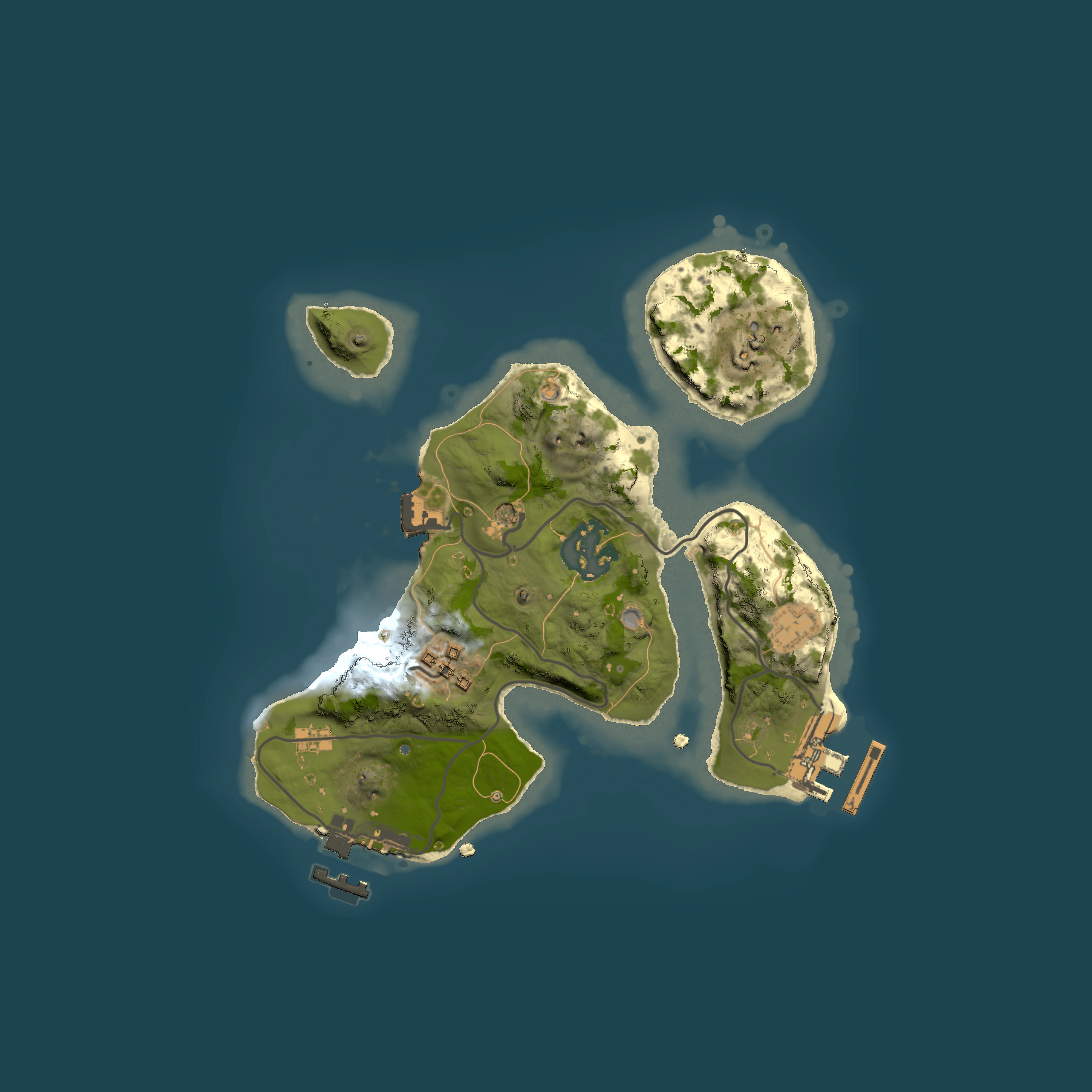 Full top-down render of Rust map seed 1608286141, 2000x2000m