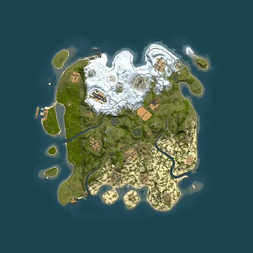 Rust map seed 1079852769, 3500x3500m top-down preview