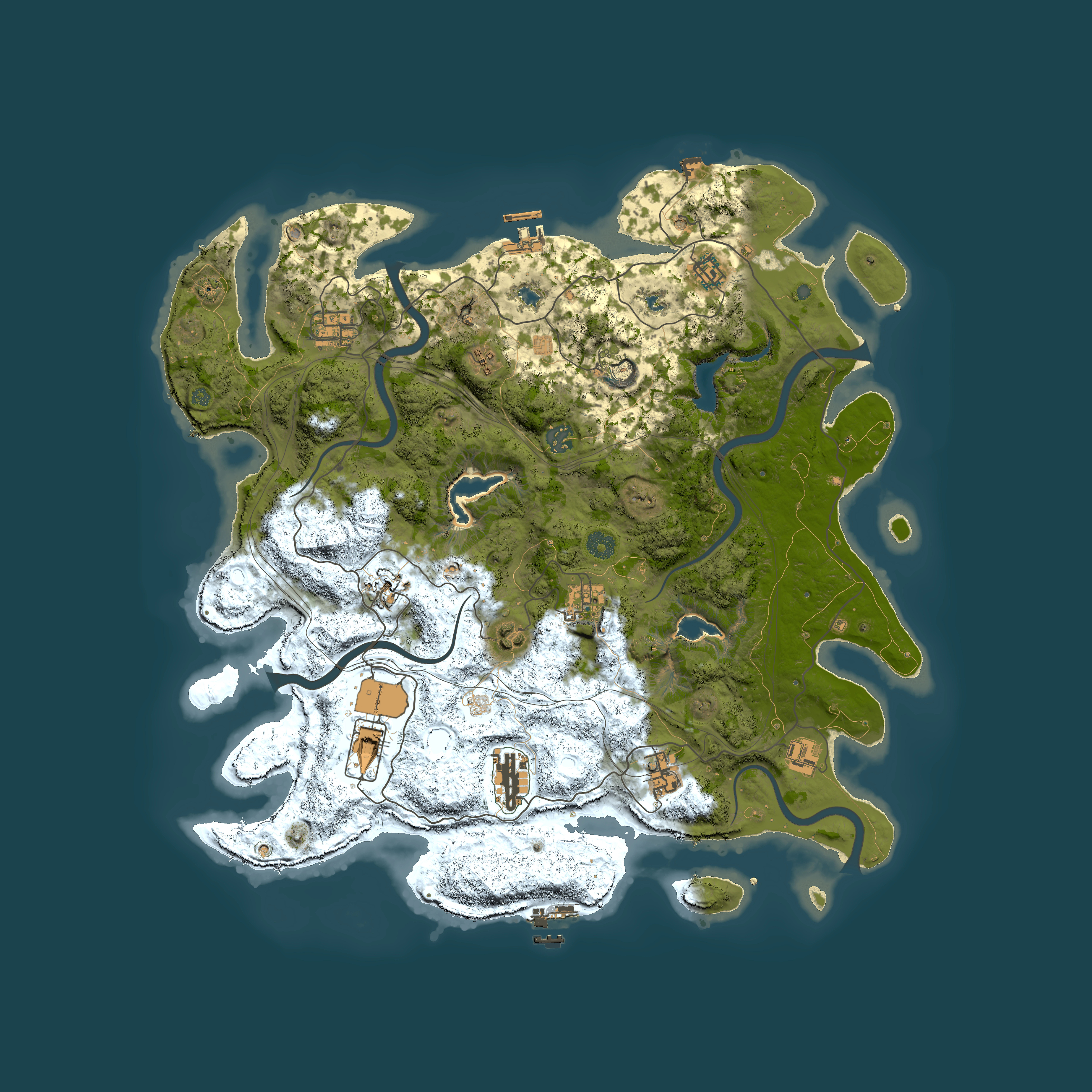 Full top-down render of Rust map seed 1637925733, 4500x4500m