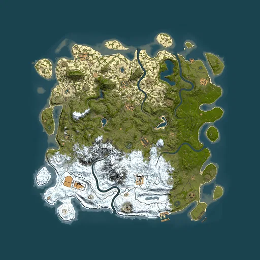 Rust map seed 869956324, 5000x5000m top-down preview