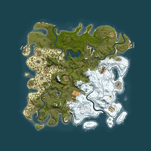 Rust map seed 1195044984, 4500x4500m top-down preview