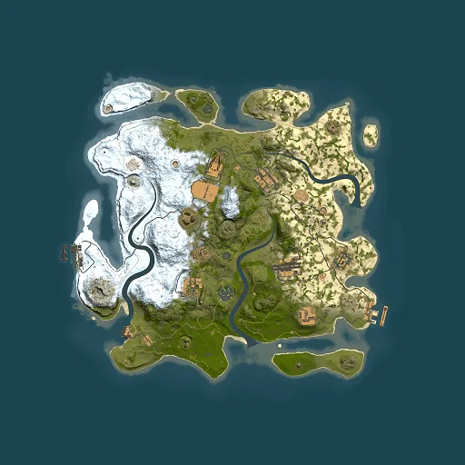 Rust map seed 672718826, 3500x3500m top-down preview