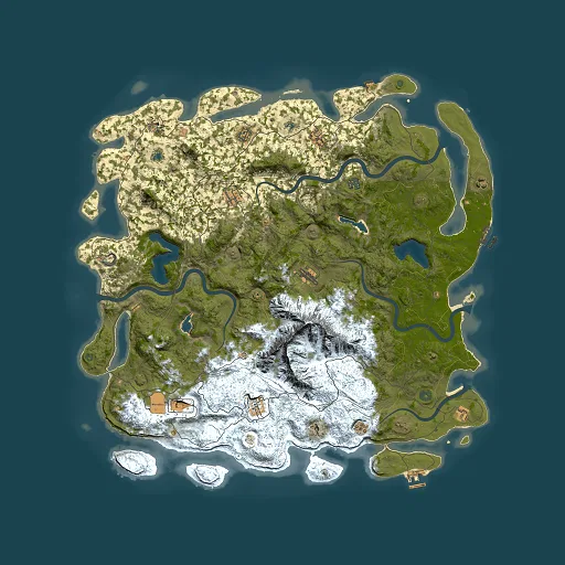Rust map seed 1811851455, 5500x5500m top-down preview