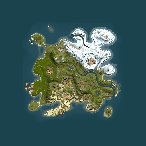 Rust map seed 1613176706, 3000x3000m top-down preview