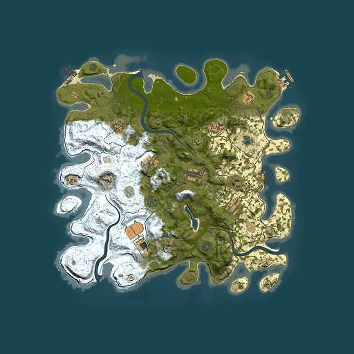 Rust map seed 1087386728, 4000x4000m top-down preview