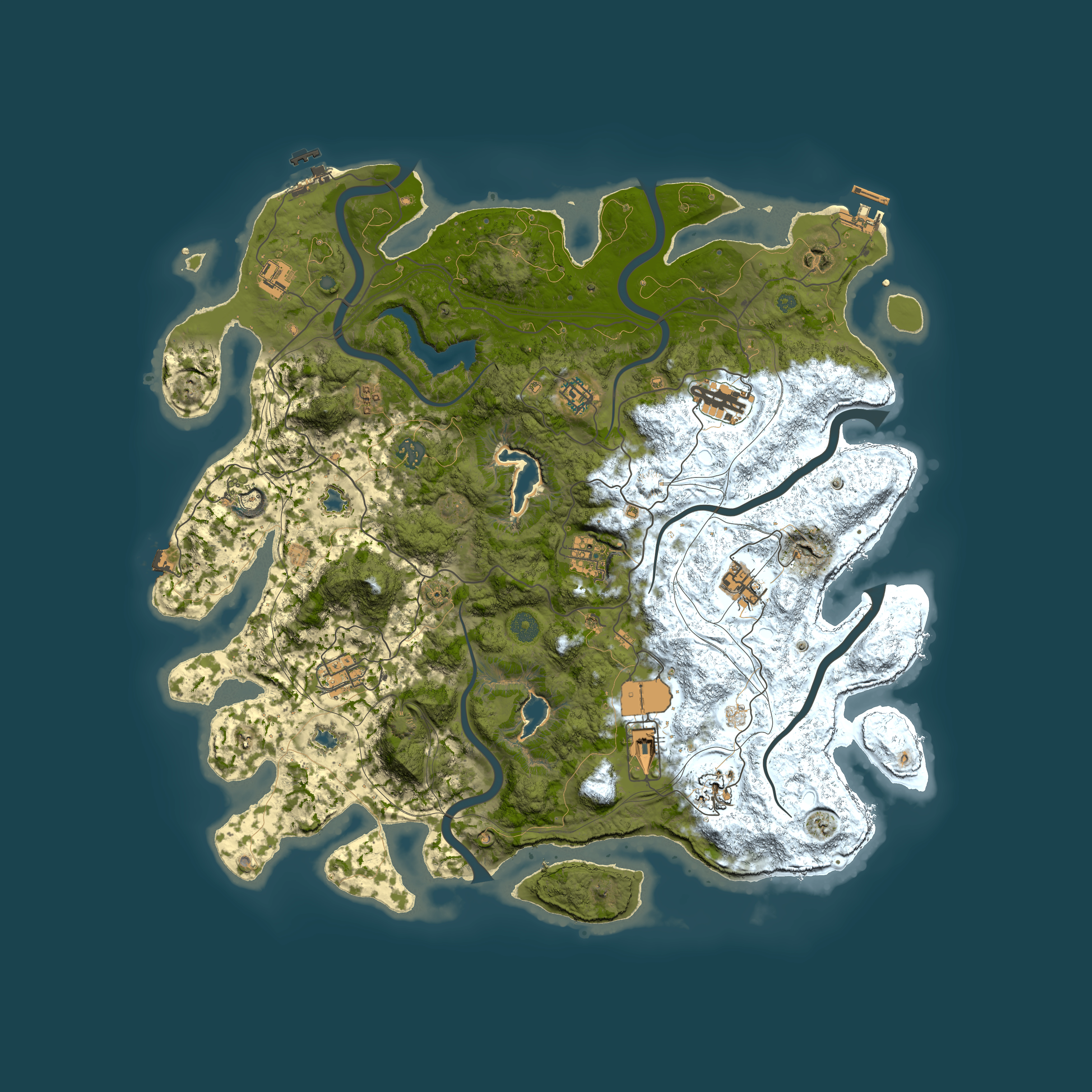 Full top-down render of Rust map seed 522961532, 4500x4500m