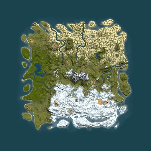 Rust map seed 1409305225, 5500x5500m top-down preview