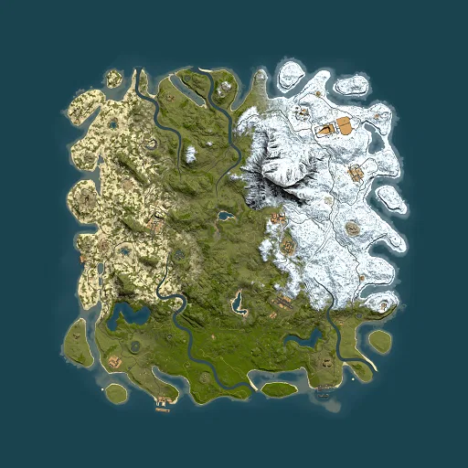 Rust map seed 466520090, 5500x5500m top-down preview