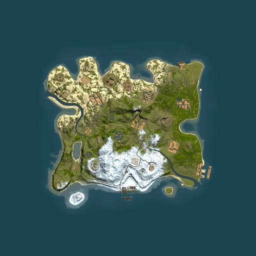 Rust map seed 729060884, 3000x3000m top-down preview