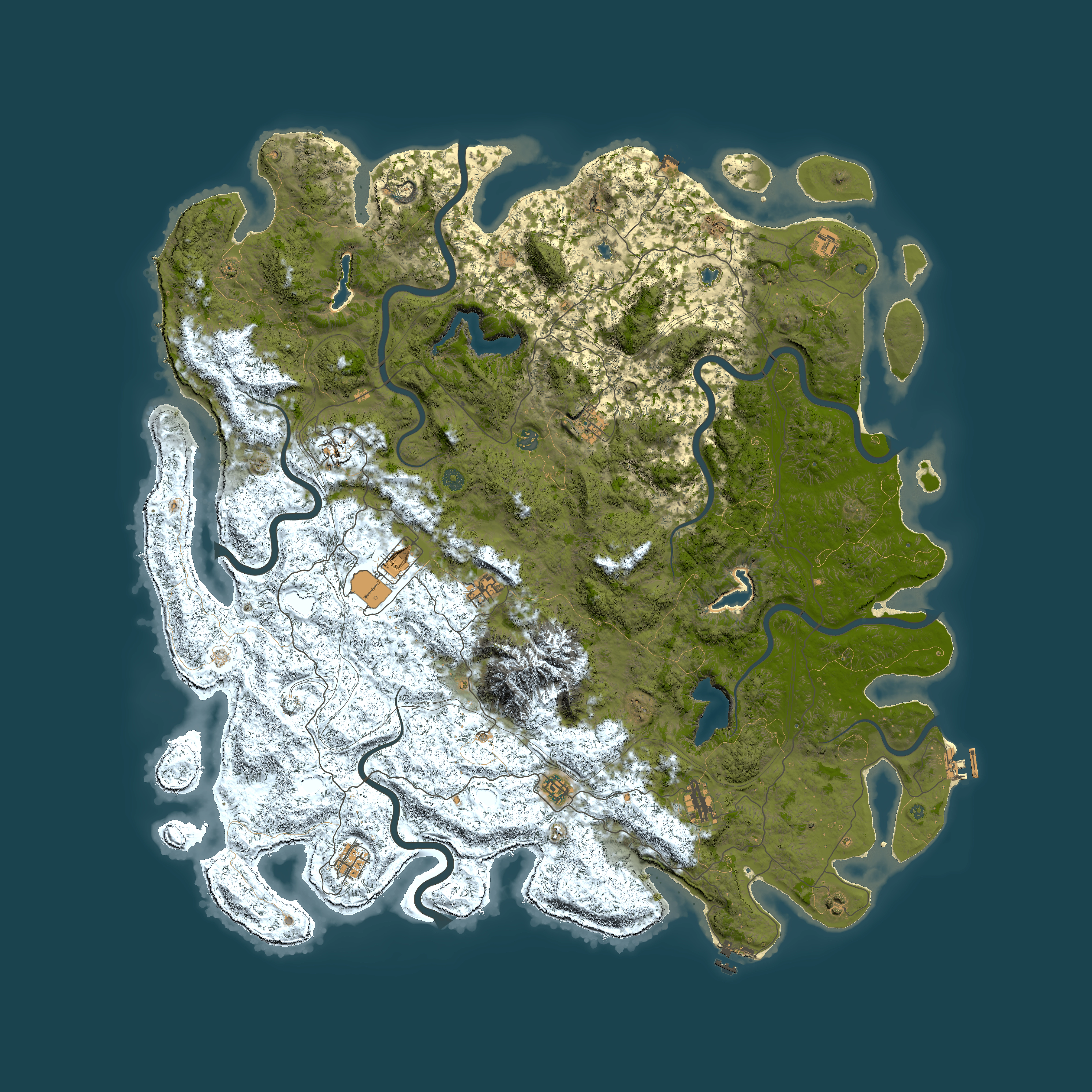 Full top-down render of Rust map seed 1561896380, 6000x6000m