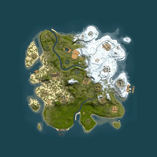 Rust map seed 457803097, 3500x3500m top-down preview