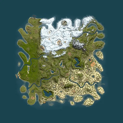 Rust map seed 173402518, 5000x5000m top-down preview