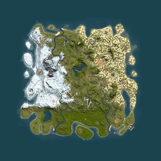 Rust map seed 546980722, 5000x5000m top-down preview