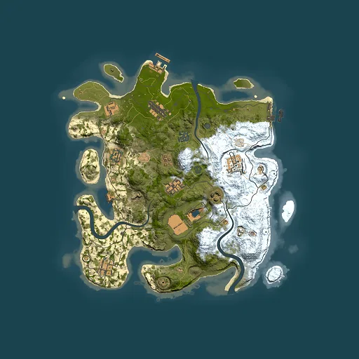 Rust map seed 1817212669, 3500x3500m top-down preview