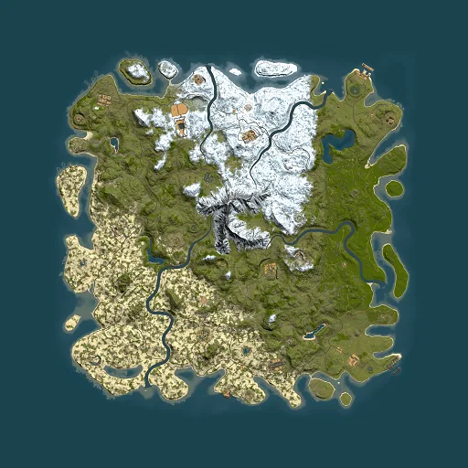 Rust map seed 2067875256, 6000x6000m top-down preview