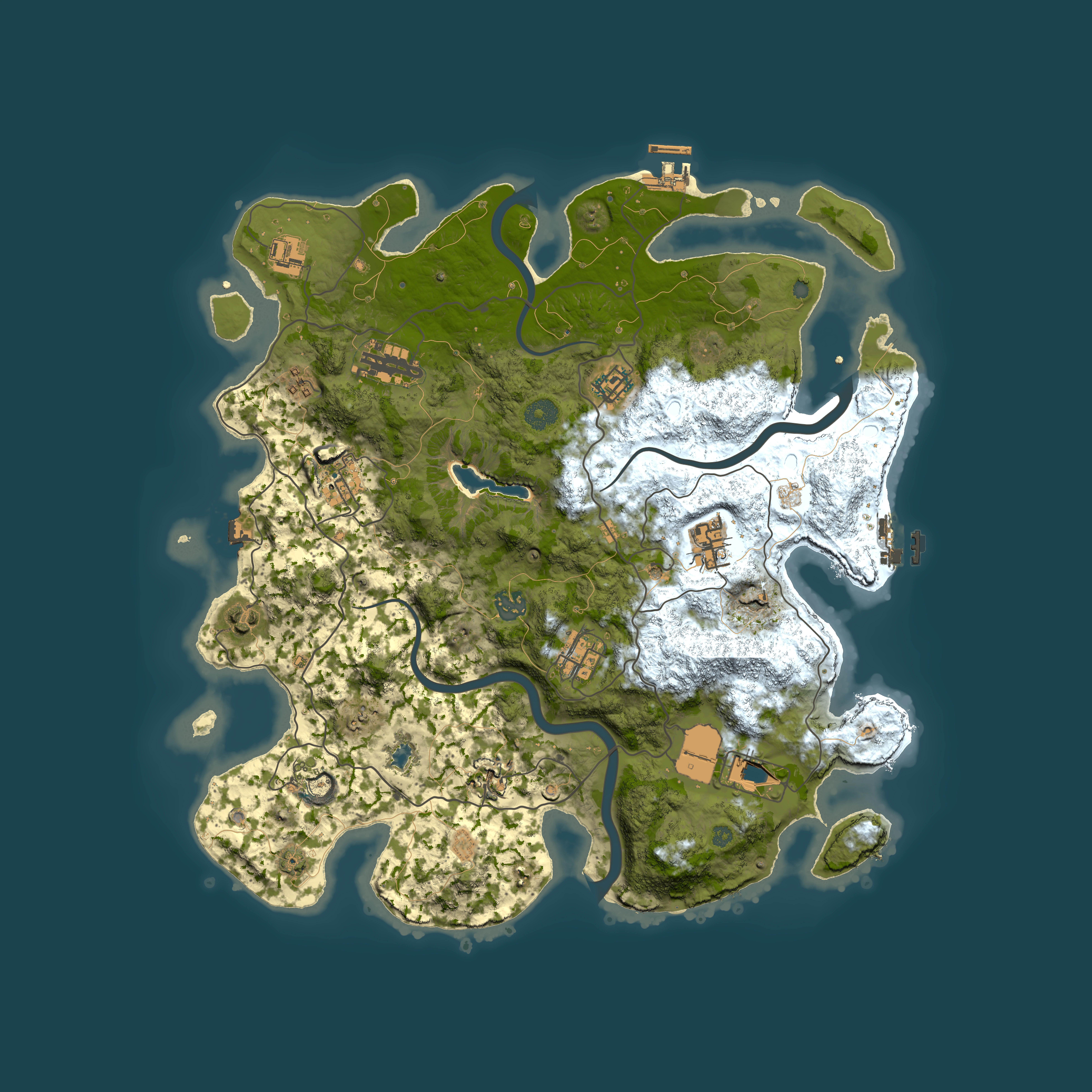 Full top-down render of Rust map seed 1503536171, 4000x4000m