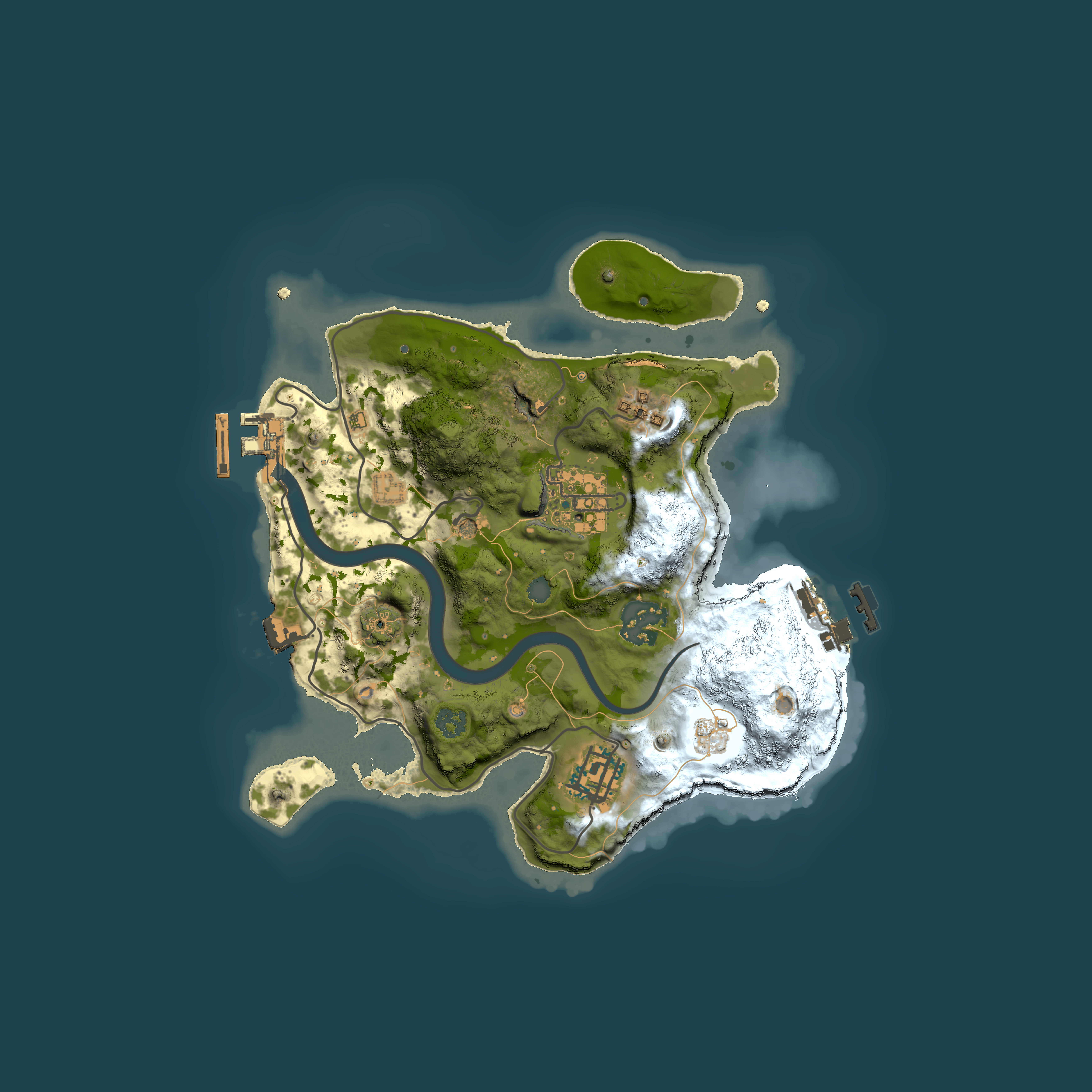 Full top-down render of Rust map seed 1936399759, 2500x2500m
