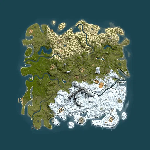 Rust map seed 279812197, 5500x5500m top-down preview