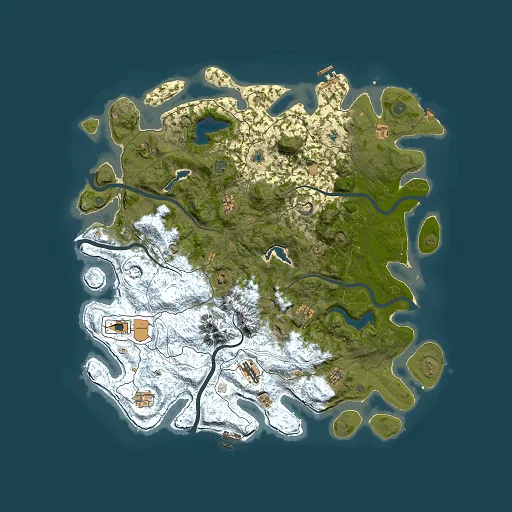 Rust map seed 1294118154, 5000x5000m top-down preview