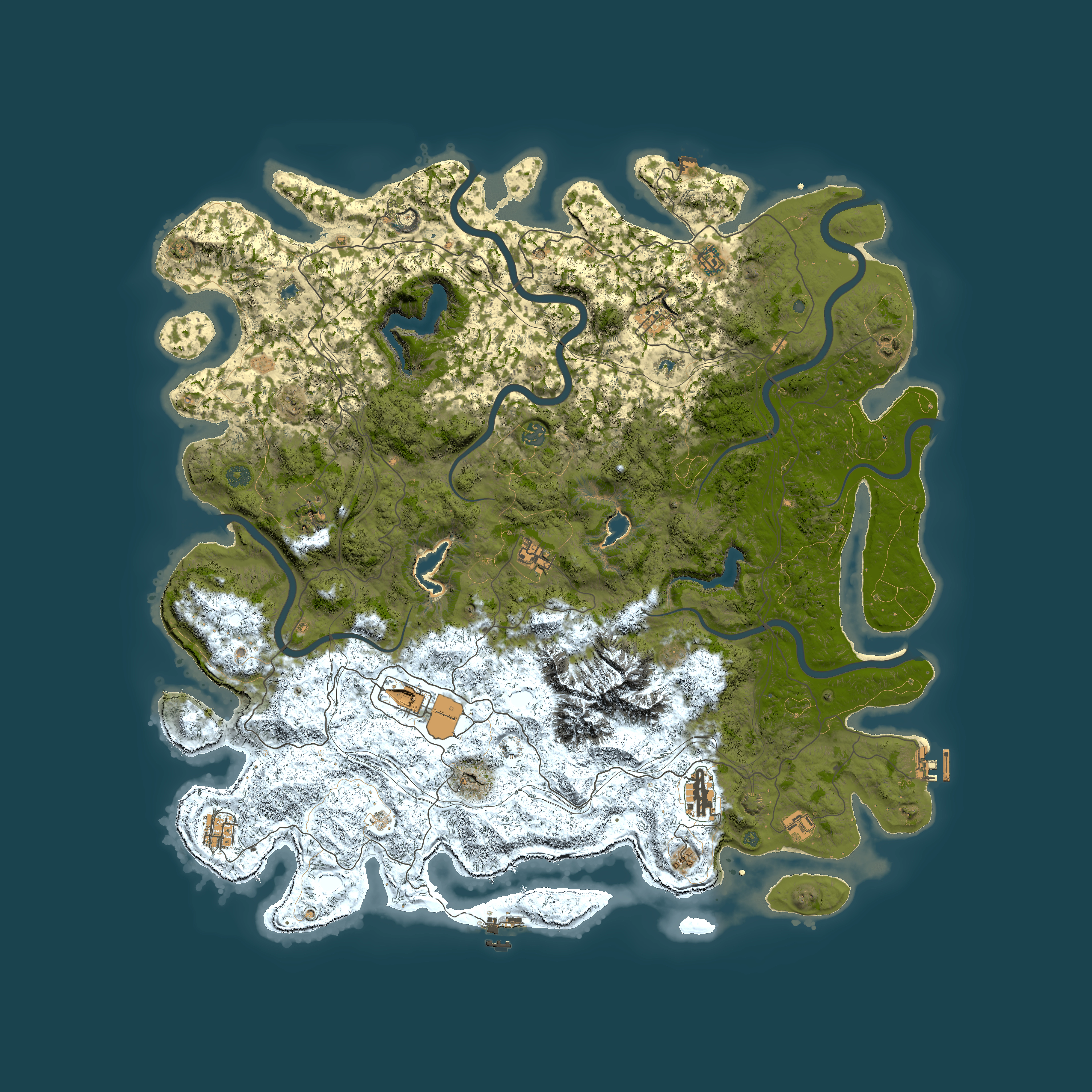 Full top-down render of Rust map seed 140018959, 5500x5500m