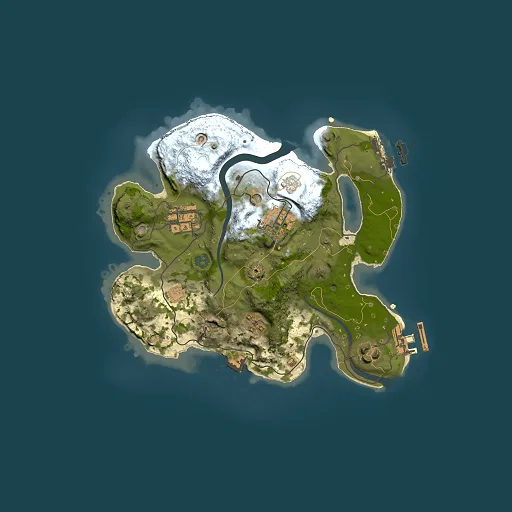 Rust map seed 509784642, 2500x2500m top-down preview