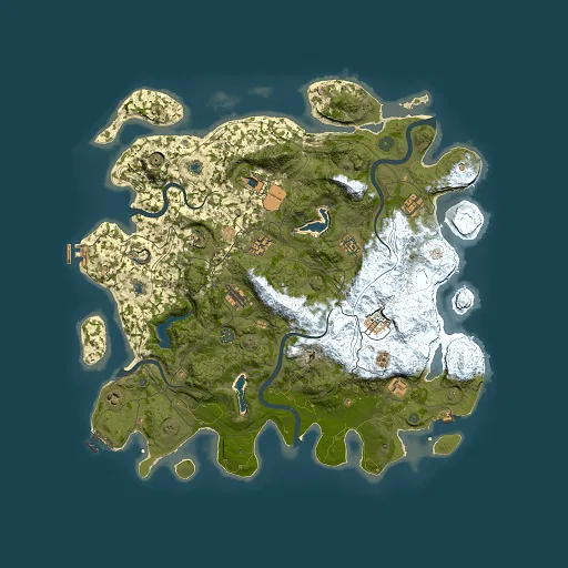 Rust map seed 713980879, 4500x4500m top-down preview