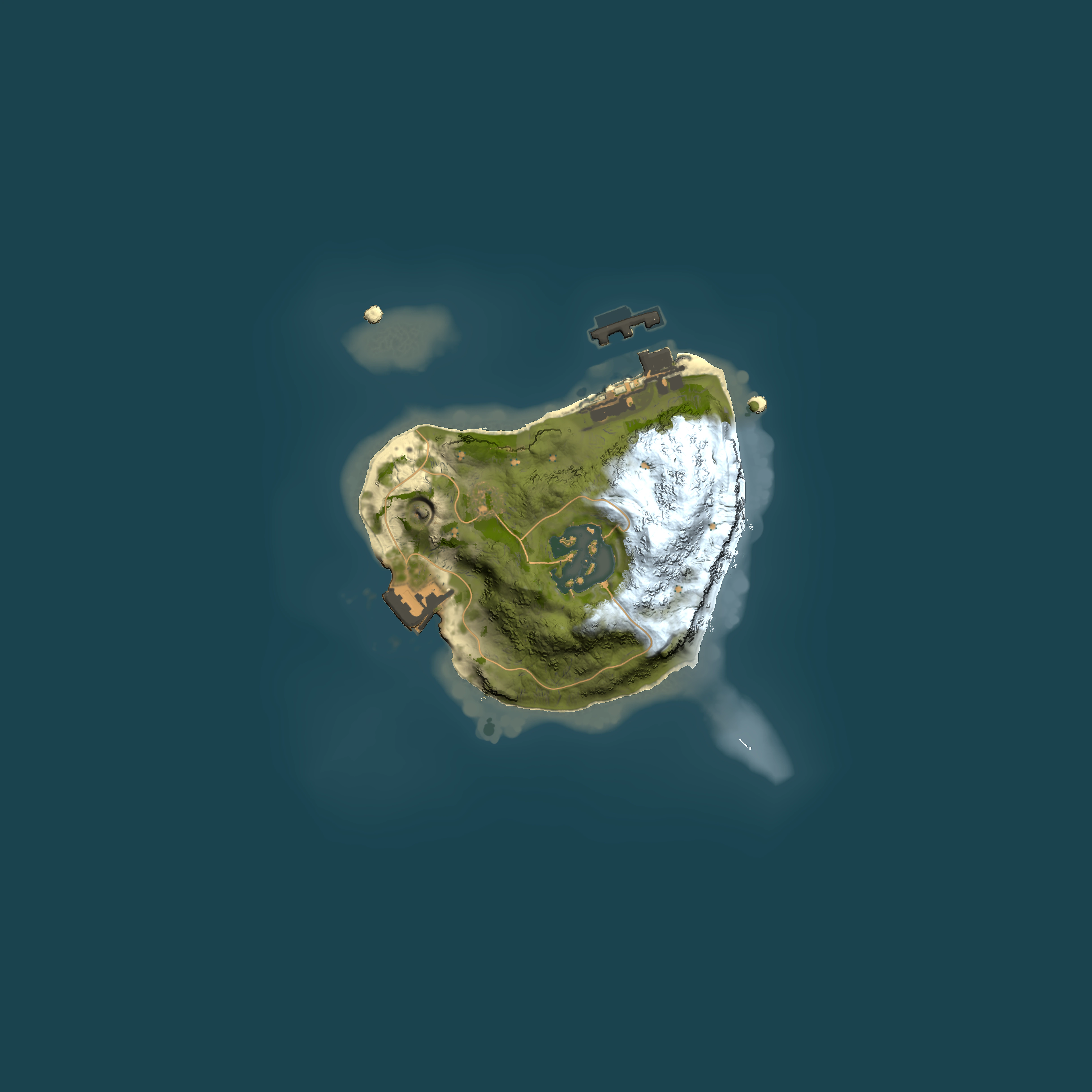 Full top-down render of Rust map seed 302425933, 1500x1500m