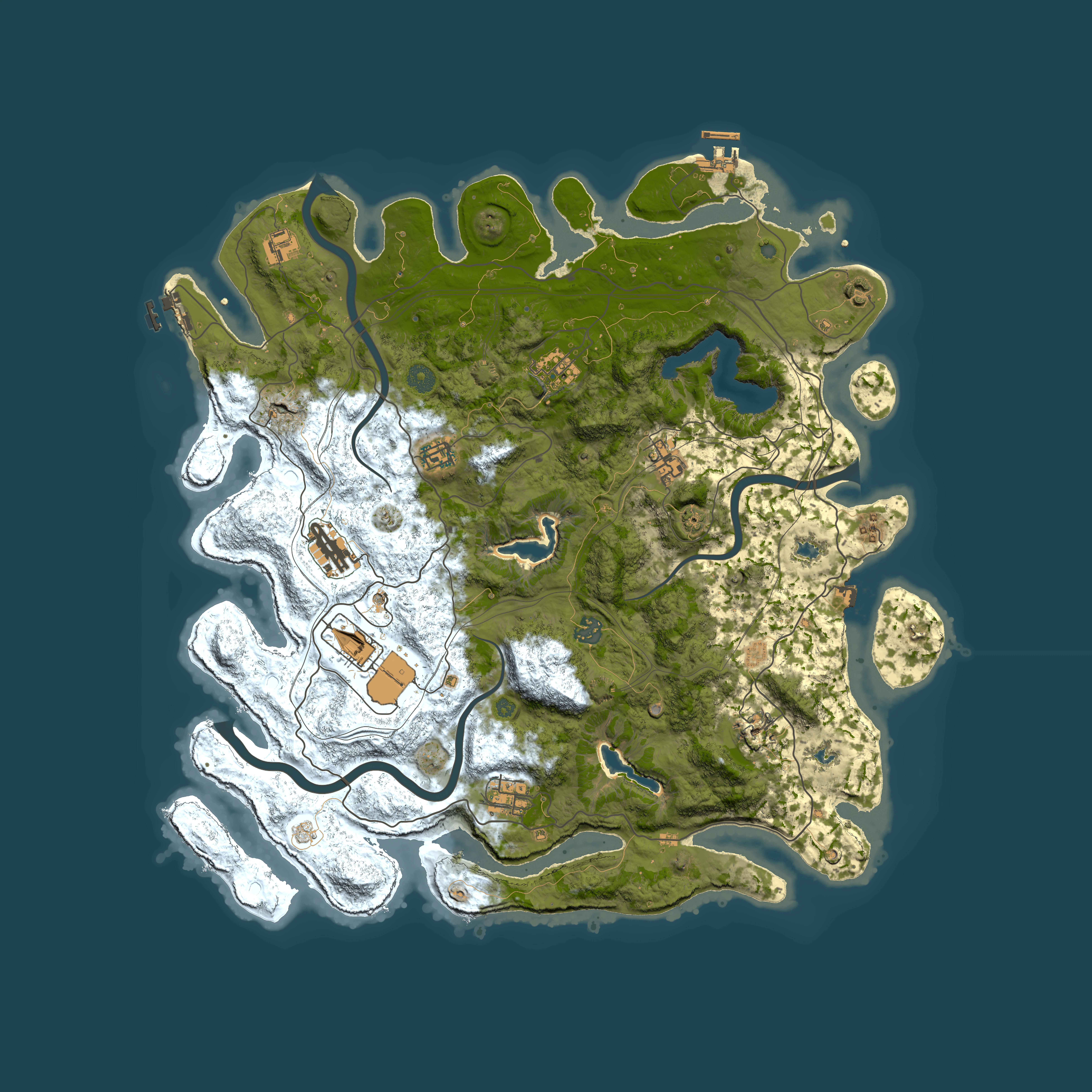 Full top-down render of Rust map seed 1897777548, 4500x4500m