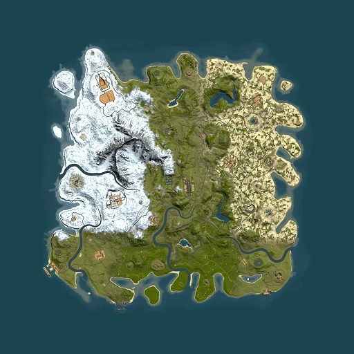 Rust map seed 546332369, 5000x5000m top-down preview