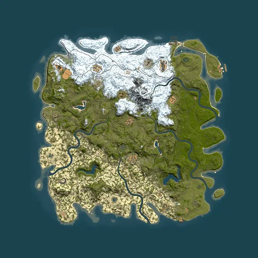 Rust map seed 639245945, 5500x5500m top-down preview