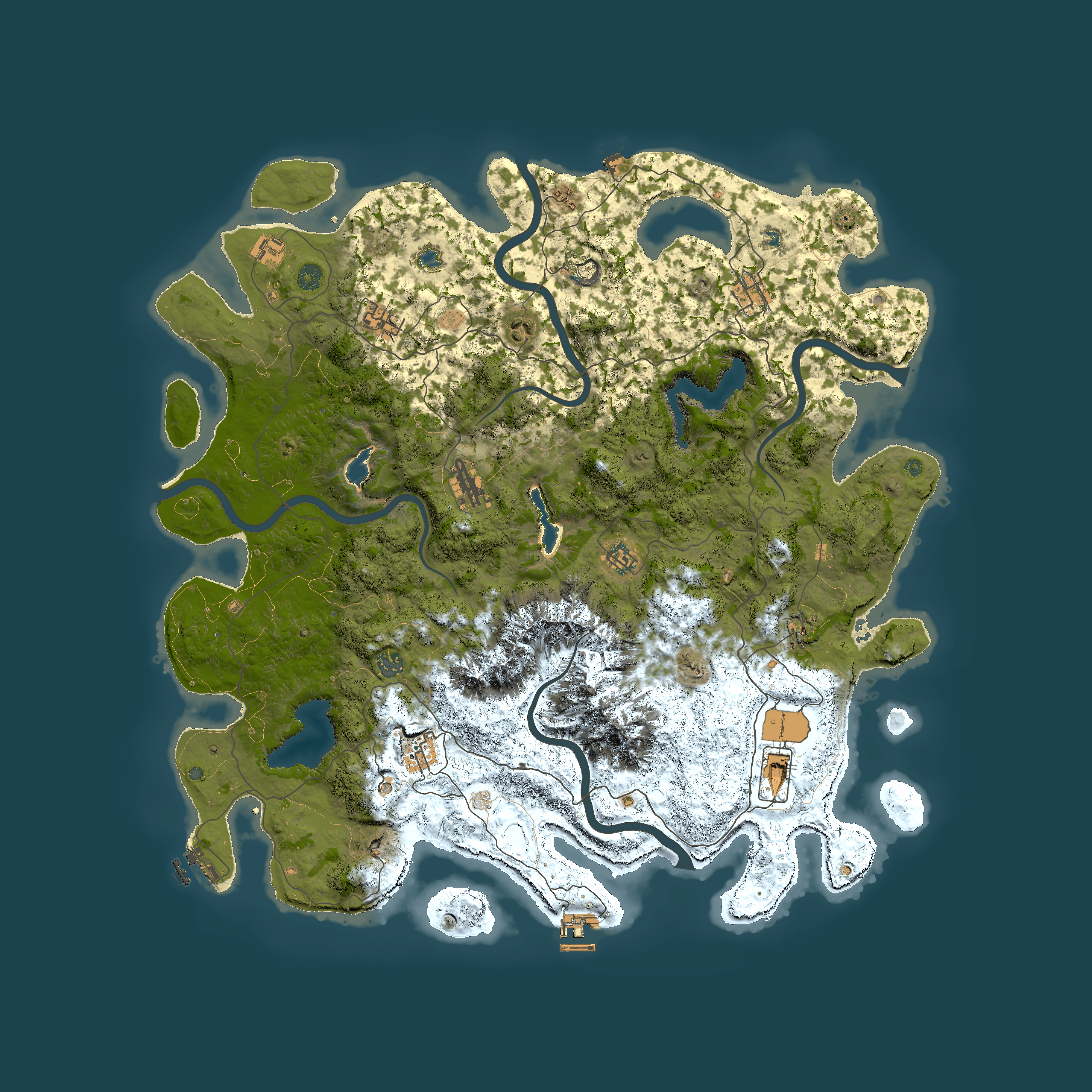 Full top-down render of Rust map seed 489561371, 5000x5000m